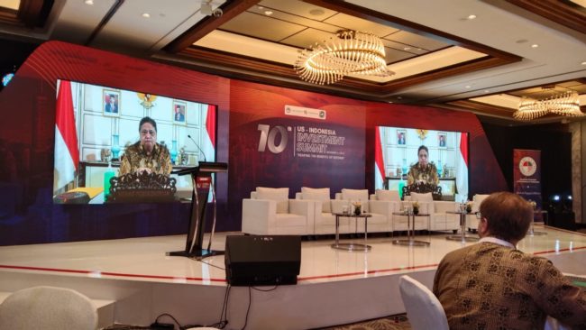 US-Indonesia Investment Summit 2022, Airlangga banggakan pertumbuhan ekonomi Indonesia. 