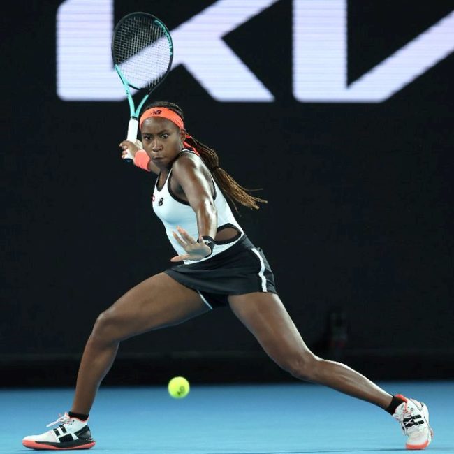 Coco Gauff di Australian Open 2023 hari ketiga. (Foto: Australian Open)