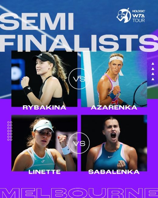 Prediksi semifinal Australian Open 2023 tunggal putri. (Foto: WTA)