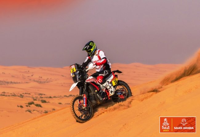 Ross Branch memenangkan Etape 8 Reli Dakar 2023 untuk kelas motor Rally GP. (Foto: Dakar Rally)