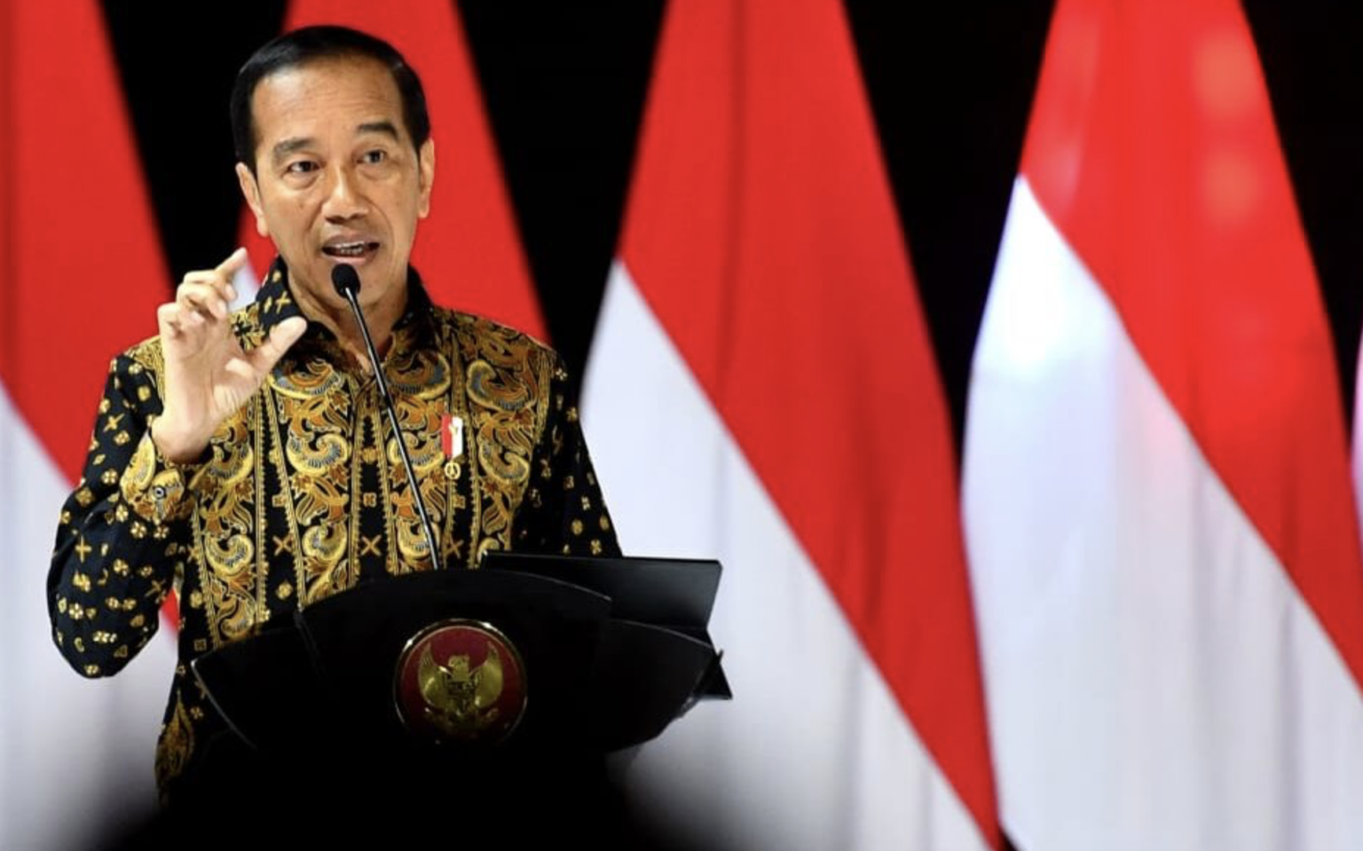 Presiden Joko Widodo menyampaikan arahan pada Rapat Koordinasi Nasional (Rakornas) Kepala Daerah dan Forum Komunikasi Pimpinan Daerah (Forkopimda) Se-Indonesia di Sentul International Convention Centre (SICC), Kabupaten Bogor, Provinsi Jawa Barat, Selasa, 17 Januari 2023. Foto: BPMI Setpres/Rusman