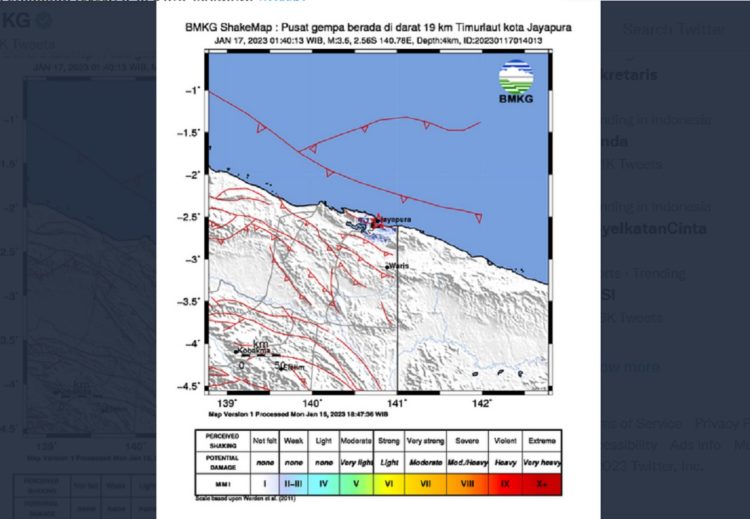 Gempa Terkini Selasa Januari Guncangan Dalam Jam