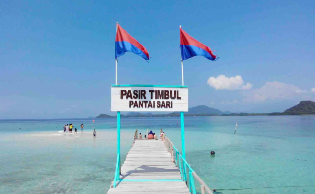 Pasir Timbul Pantai Sari Ringgung Lampung (Foto: Tangkapan Layar Google Maps Andi Surya Praja)