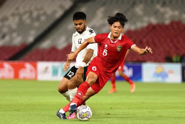 Timnas Indonesia U-20 Vs Timnas Fiji U-20 dalam turnamen mini internasional Februari 2023 di Jakarta. (Foto: PSSI)