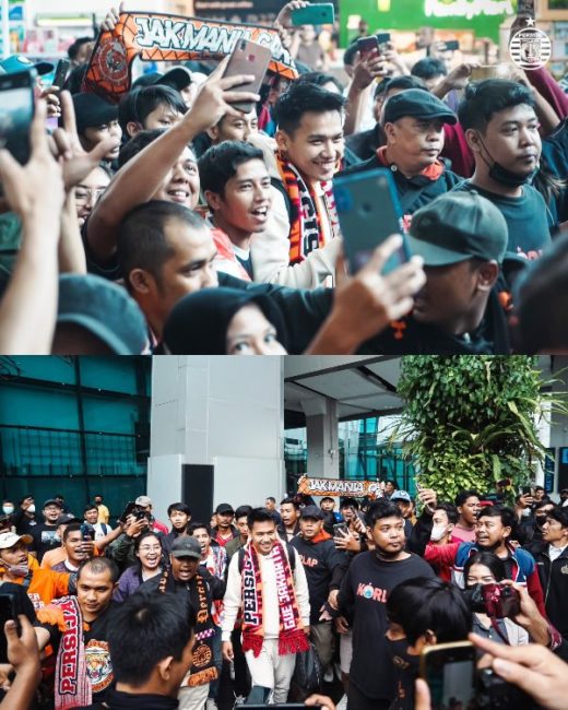 Witan Sulaeman disambut Jakmania. (Foto: Persija Jakarta)