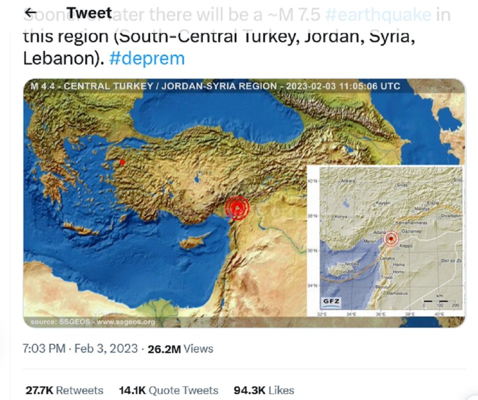 Ramalah gempa turki