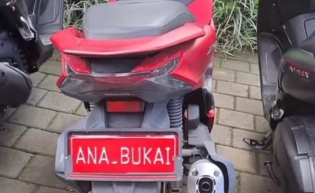 Turis asing pakai pelat kendaraan palsu di Bali (tangkapan layar)