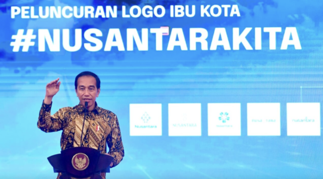 Presiden Joko Widodo secara resmi meluncurkan logo Ibu Kota Nusantara (IKN) di Istana Negara Jakarta, pada Selasa, 30 Mei 2023. Foto: BPMI Setpres/Rusman