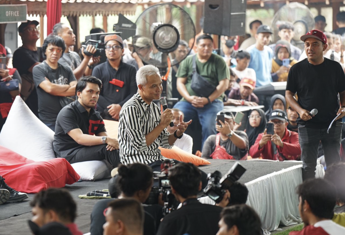 Ganjar Pranowo menemui anak muda Bogor, berdiskusi optimalkan potensi diri.