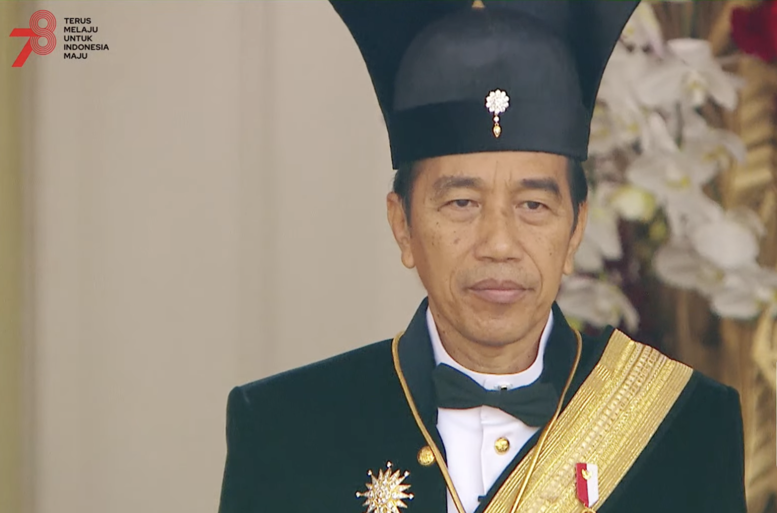 Presiden RI Joko Widodo (Jokowi) memimpin upacara peringatan Hari Ulang Tahun (HUT) ke-78