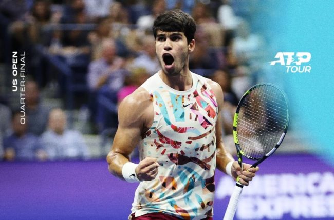 Carlos Alcaraz menembus semifinal AS Terbuka 2023 dan melewati rekor para petenis legendaris. (Foto: ATP Tour)