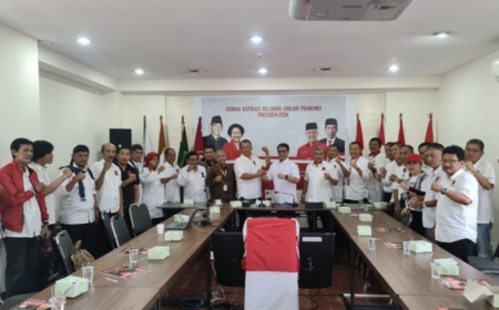 Relawan Projo memantapkan diri bergabung dengan tim pemenangan nasional untuk mendukung Ganjar Pranowo sebagai calon presiden 2024.