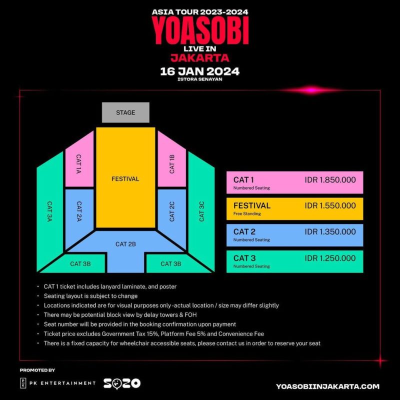 Harga dan Cara Pembelian Tiket Yoasobi