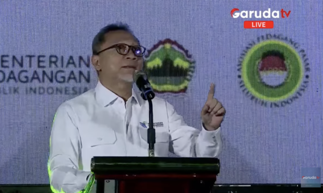 Menteri Perdagangan RI Zulkifli Hasan (Zulhas) membuka Rakernas Asosiasi Pedagang Pasar Seluruh Indonesia (APPSI) di Semarang, Jawa Tengah.