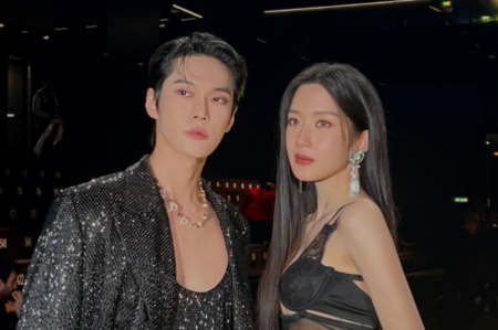 Doyoung dan Moon Ga Young di Milan Fashion Week (Twitter.com/@NCTsmtown).