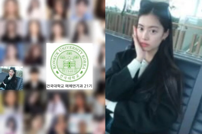 KIm Garam terlihat di foto kolase mahasiswa Universitas Konkuk