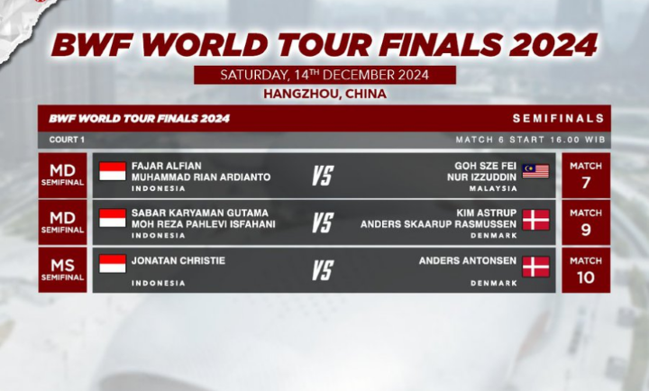 Semifinal BWF World Tour Finals 2024